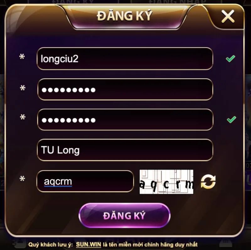 Hướng Dẫn Chi Tiết Đăng Ký Sunwin Trên Web Và App 4 Đăng ký qua website chính thức