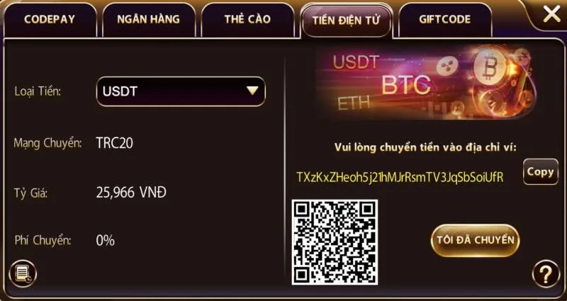 Hướng Dẫn Nạp Tiền Sunwin An Toàn Và Nhanh Chóng 6 Nạp tiền qua tiền điện tử